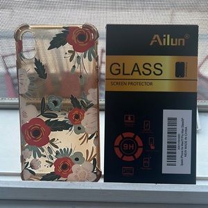 IPhone XS Max screen protector and case